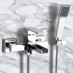 Remer QC02US Single Lever External Bath Shower Mixer with Waterfall Spout and Hand Shower